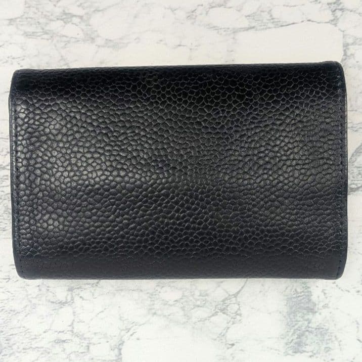 シャネル CHANEL ブラック キャビアスキン 6連キーケース ココマーク