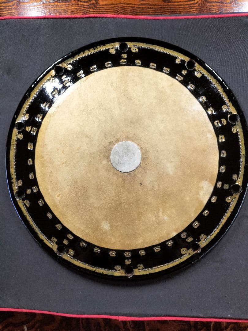 （ふわふわ様ご依頼商品です）良品　締太鼓　附締太鼓　和太鼓本体-バチ付き　中古品