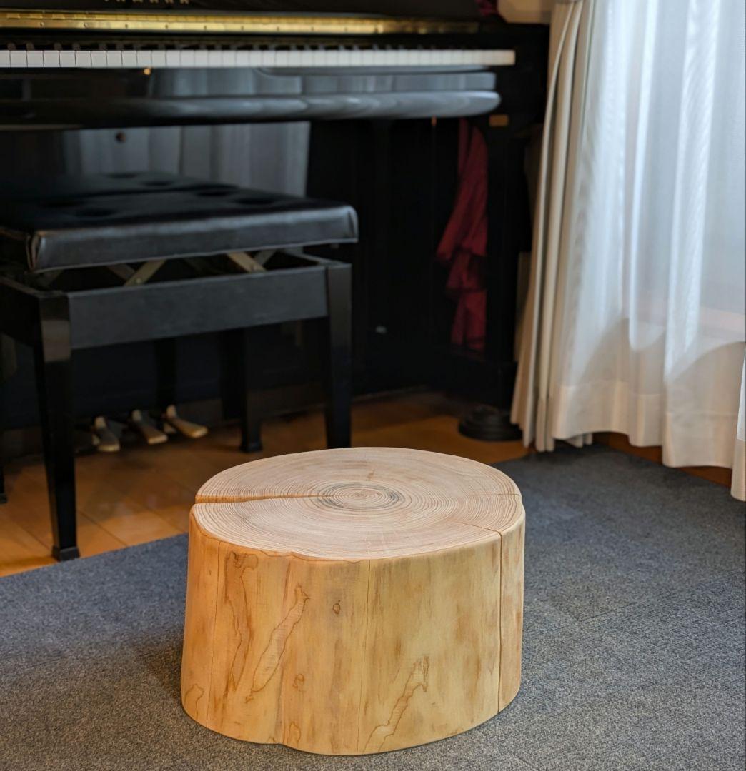 檜　切り株　丸太　椅子　スツール　 テーブル　高さ約22.5㎝