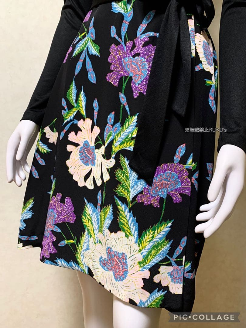 新品同様ダイアンフォンファステンバーグアートクチュールプリント ラップワンピース