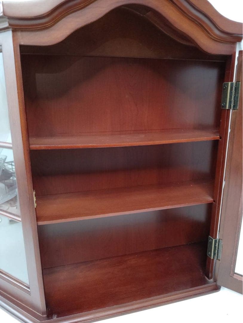 G1748 木製キャビネット 飾り棚 アンティーク 壁掛け コレクションケース