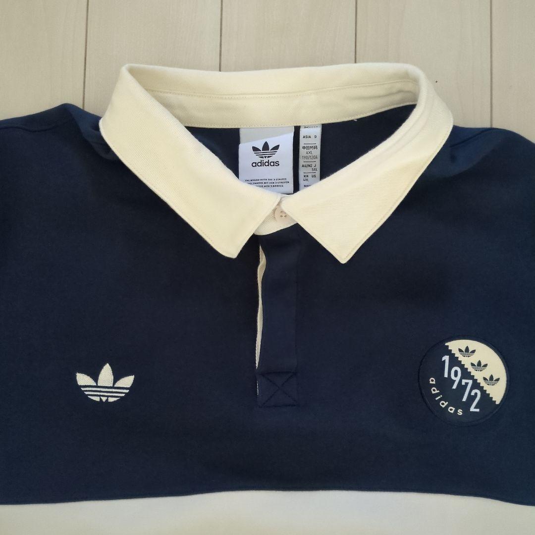 美品・稀少サイズ5XL】アディダスオリジナルスBlokepopラグビーシャツ