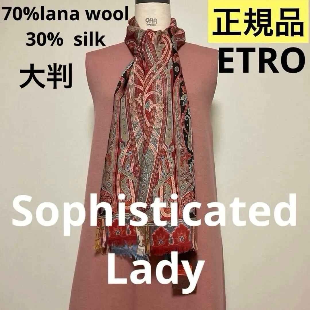 洗練されたデザイン　ETRO 正規品　大判ショール　 希少サイズ　21