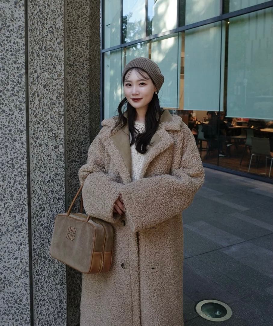 【美品】acka リバーシブル　ボアコート　サイズ1 ロングコート