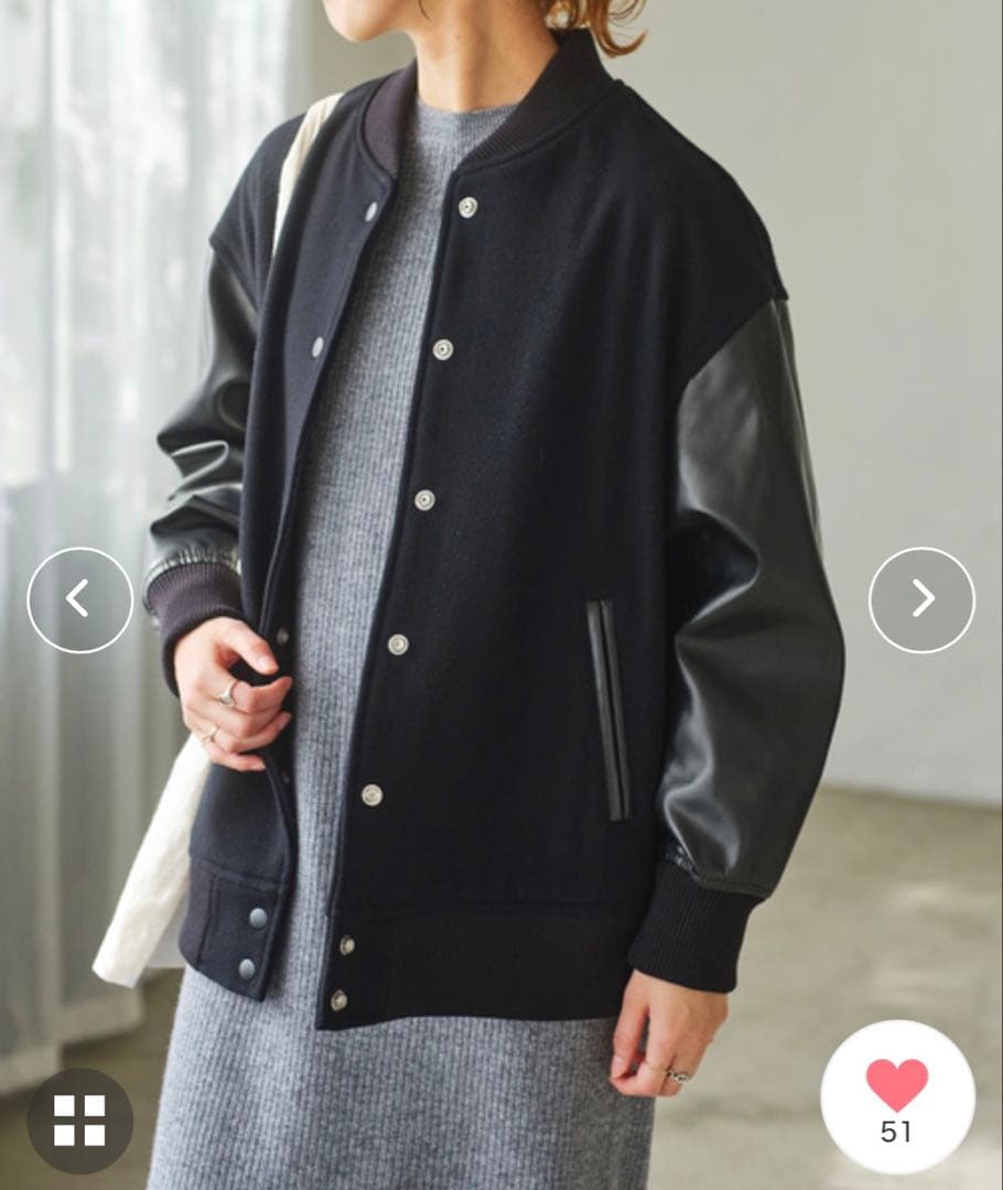 Spick & Span スタジアムジャンパー 38　黒