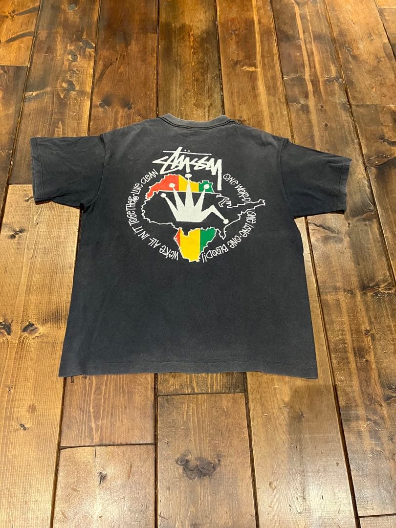 80's OLD Stussy ブラック Tシャツ Lサイズ