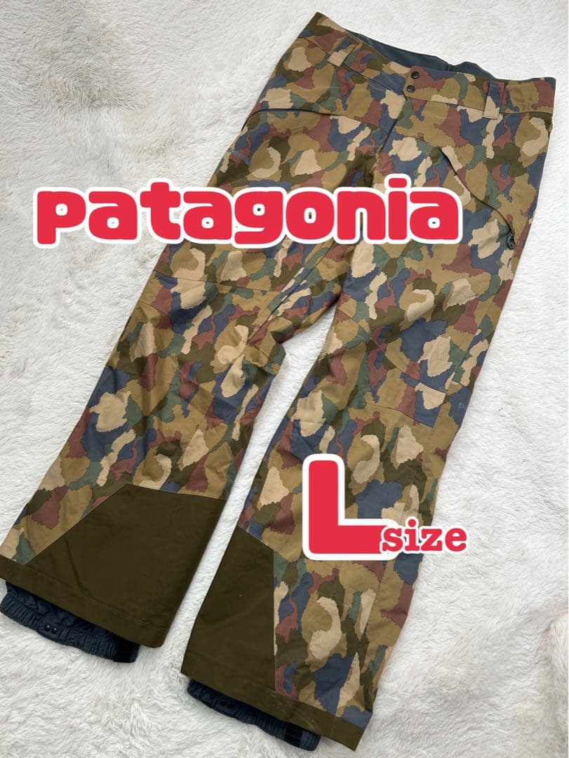 パタゴニア メンズ スノーショット パンツ L カモ カーキ スキー　スノボ