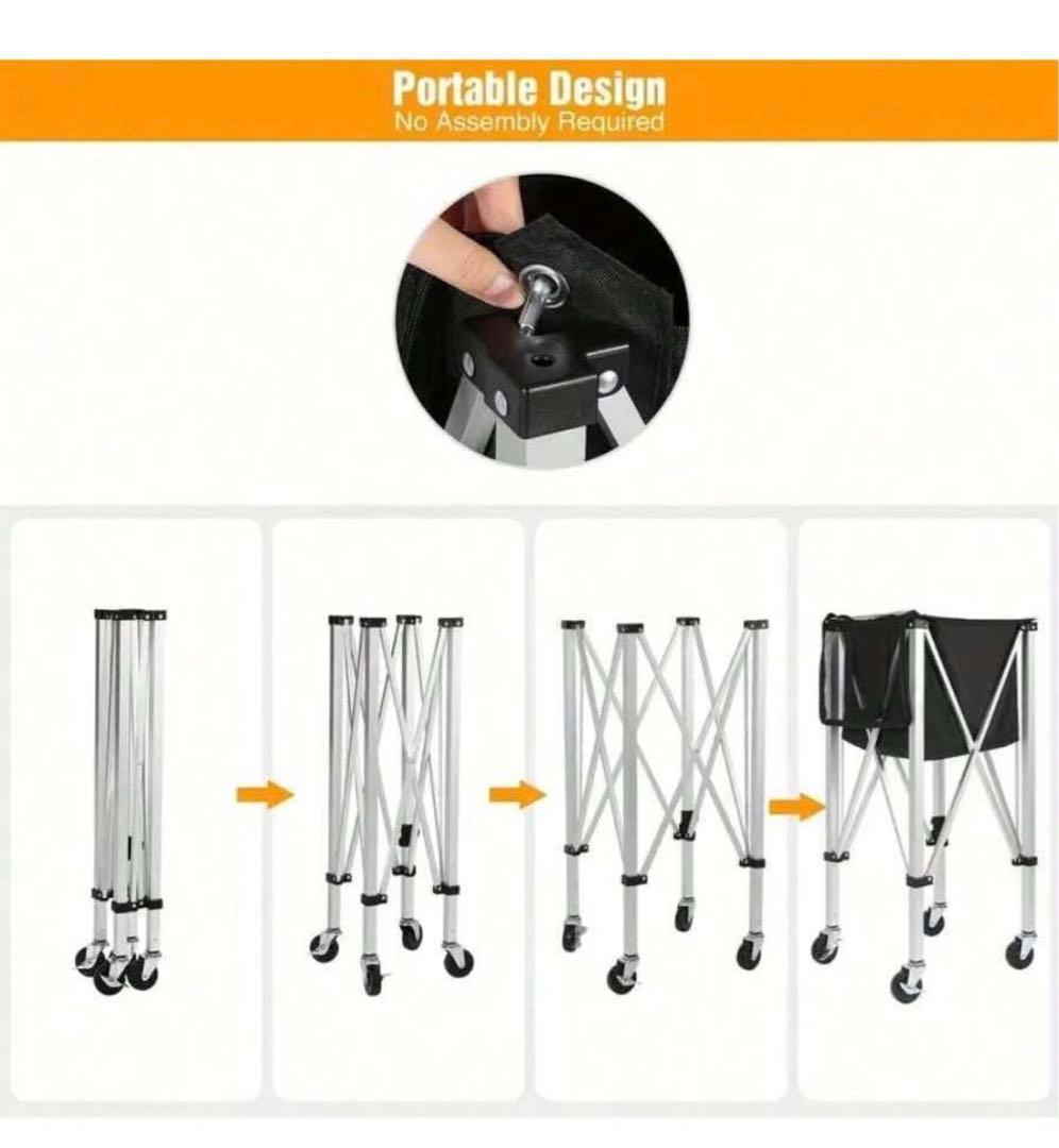 テニスバッグ 折りたたみ式テニスカート 車輪付き コンパクト 軽量