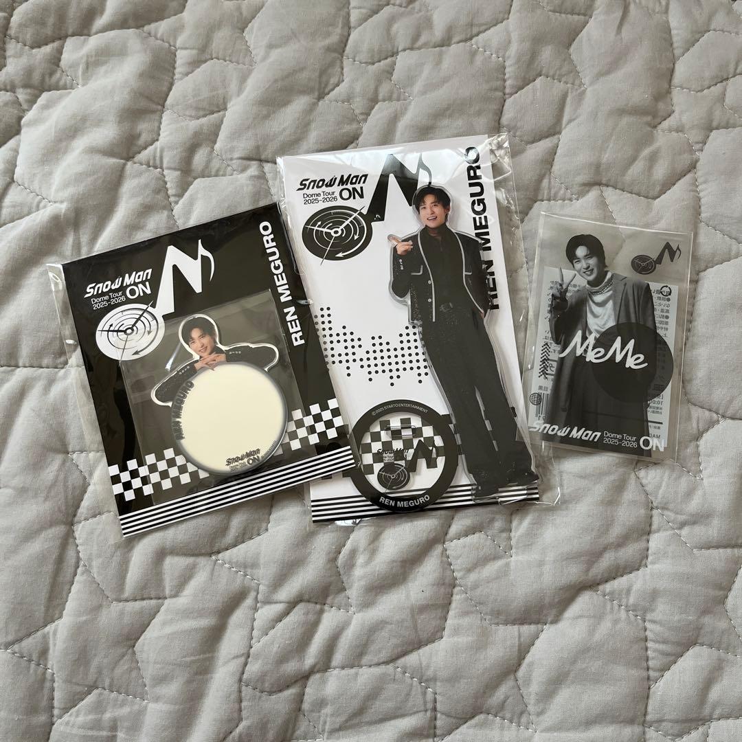 目黒蓮 アクスタ ミラー ステッカーセットSnowMan ON - メルカリ