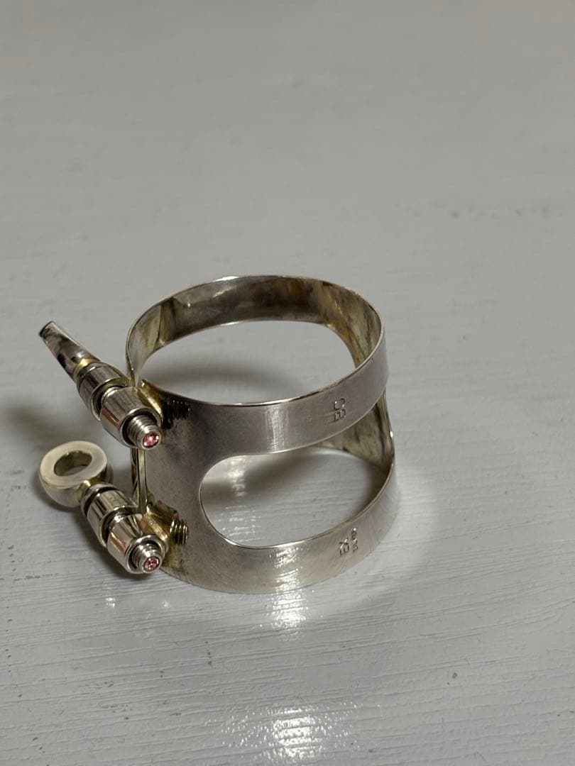 ブルズアイ　バスクラリネット用リガチャーブルズEXスターリングシルバー逆締め