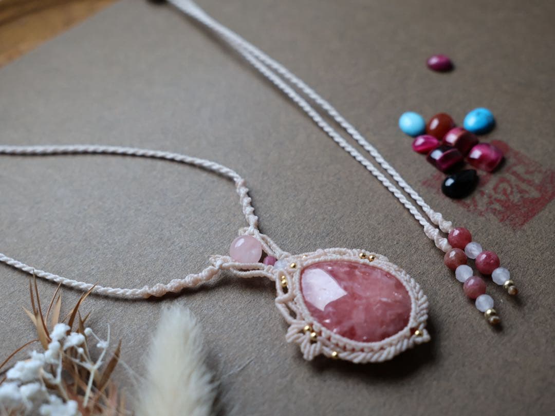 美景 ・* -MIKAGE-*・ インカローズネックレス　簡易鑑別書あり