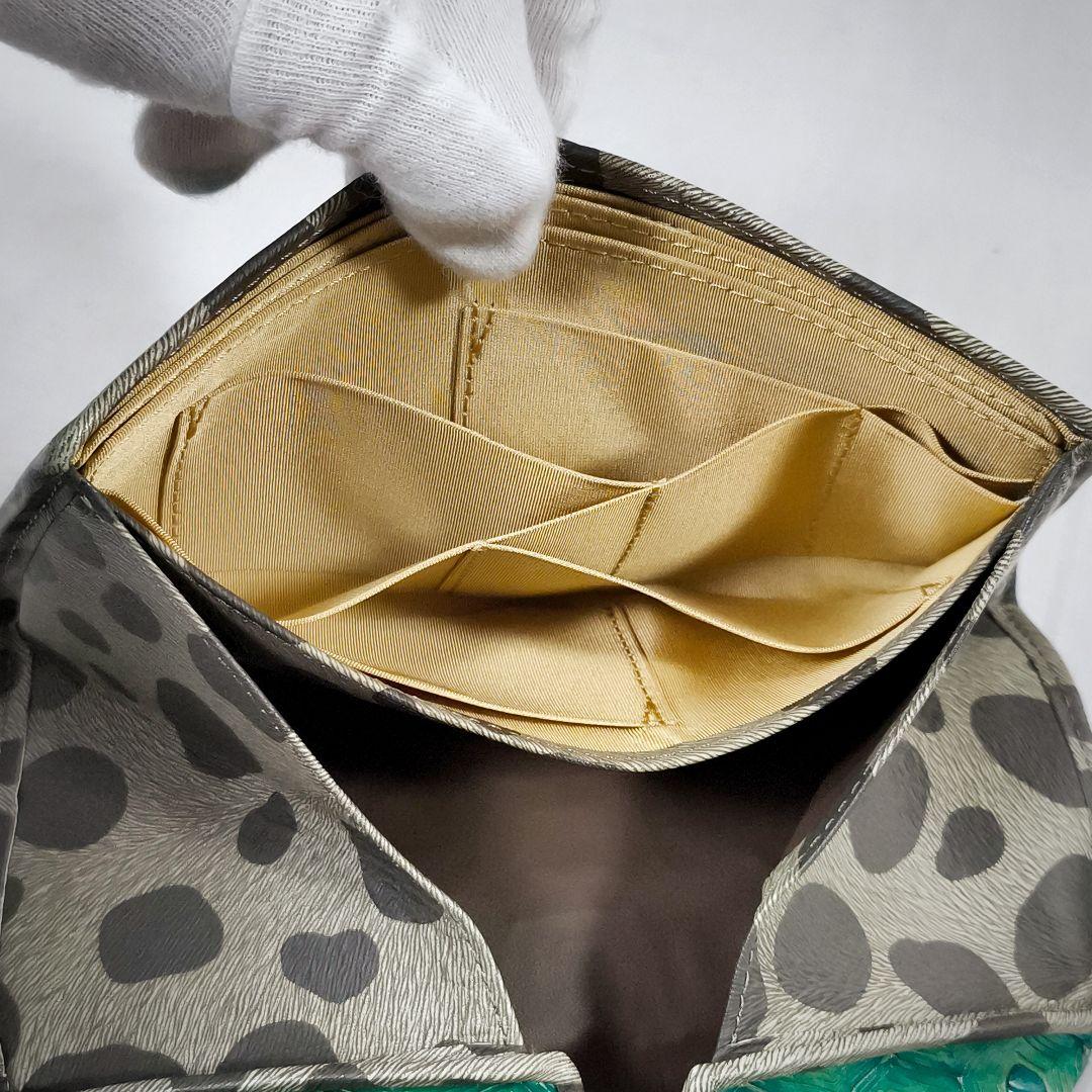 現行品‼️　ヒロコハヤシ　コラボラツィオーネ　長財布　亀甲柄