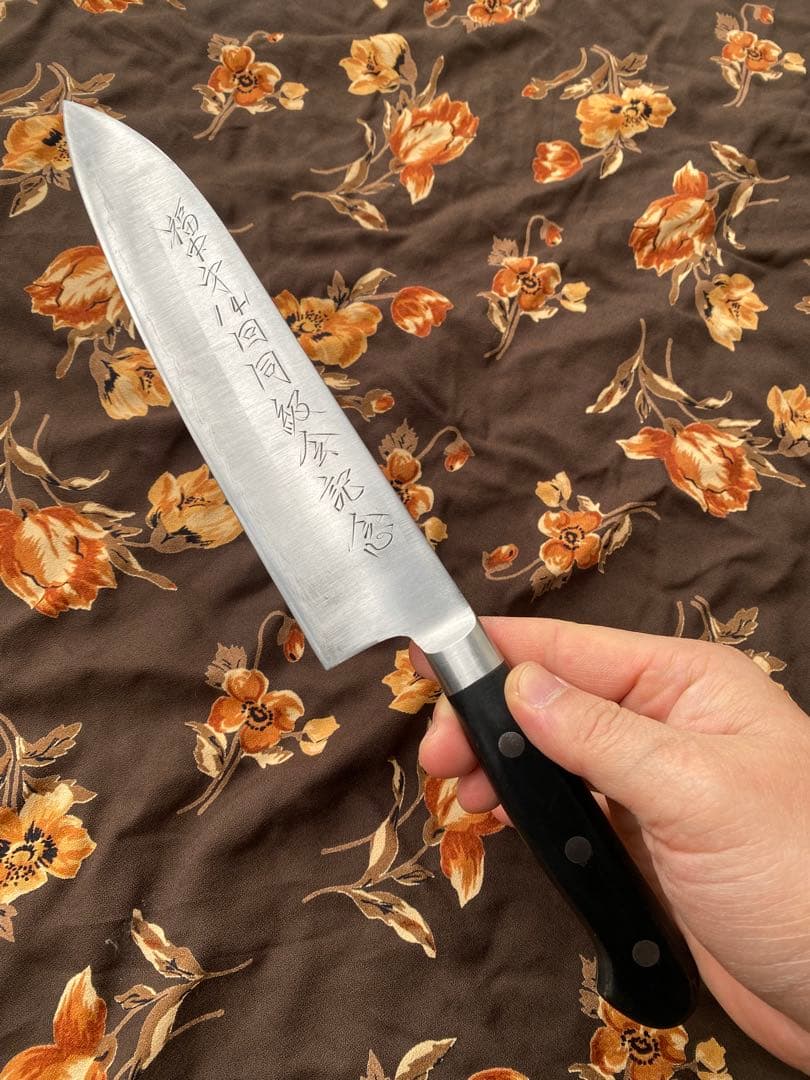 天味寿楽 三徳 包丁 長尾包丁製作所 青紙鋼 180mm