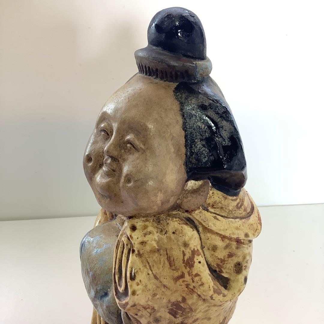 青木木米造 お福人形 お多福 冨久女 京焼 置物 骨董 古美術品