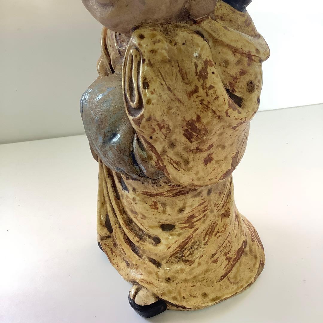 青木木米造 お福人形 お多福 冨久女 京焼 置物 骨董 古美術品