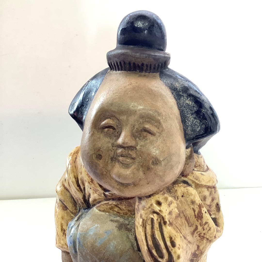 青木木米造 お福人形 お多福 冨久女 京焼 置物 骨董 古美術品