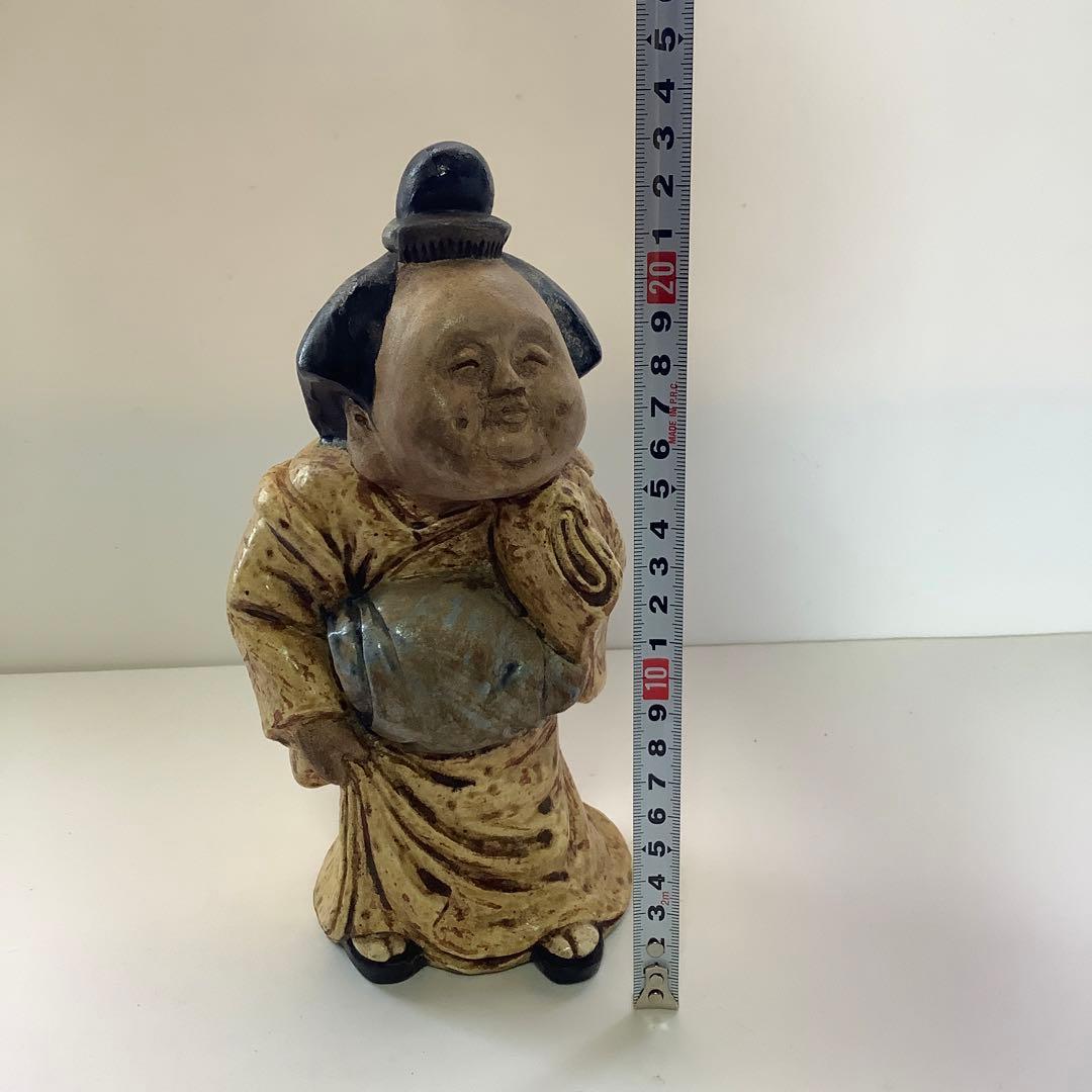 青木木米造 お福人形 お多福 冨久女 京焼 置物 骨董 古美術品