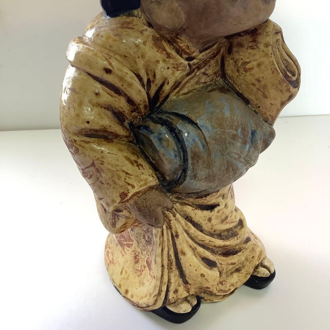 青木木米造 お福人形 お多福 冨久女 京焼 置物 骨董 古美術品