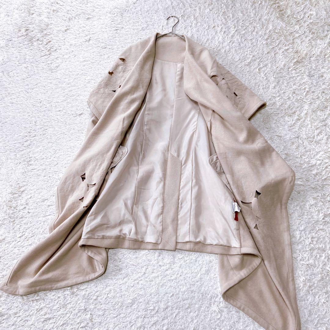 NOKO OHNO ノコオーノ　カットワーク刺繍ウールコート　40size