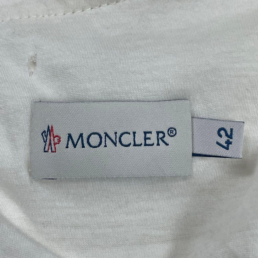 【美品】モンクレール★ ABITO　ノースリーブワンピース　フレア　ホワイト