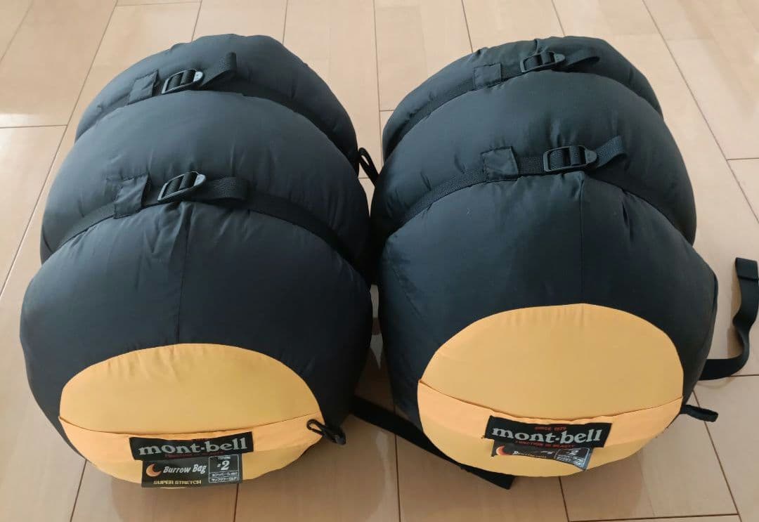 mont-bell Burrow Bag #2 2個セット 連結可能　シュラフ
