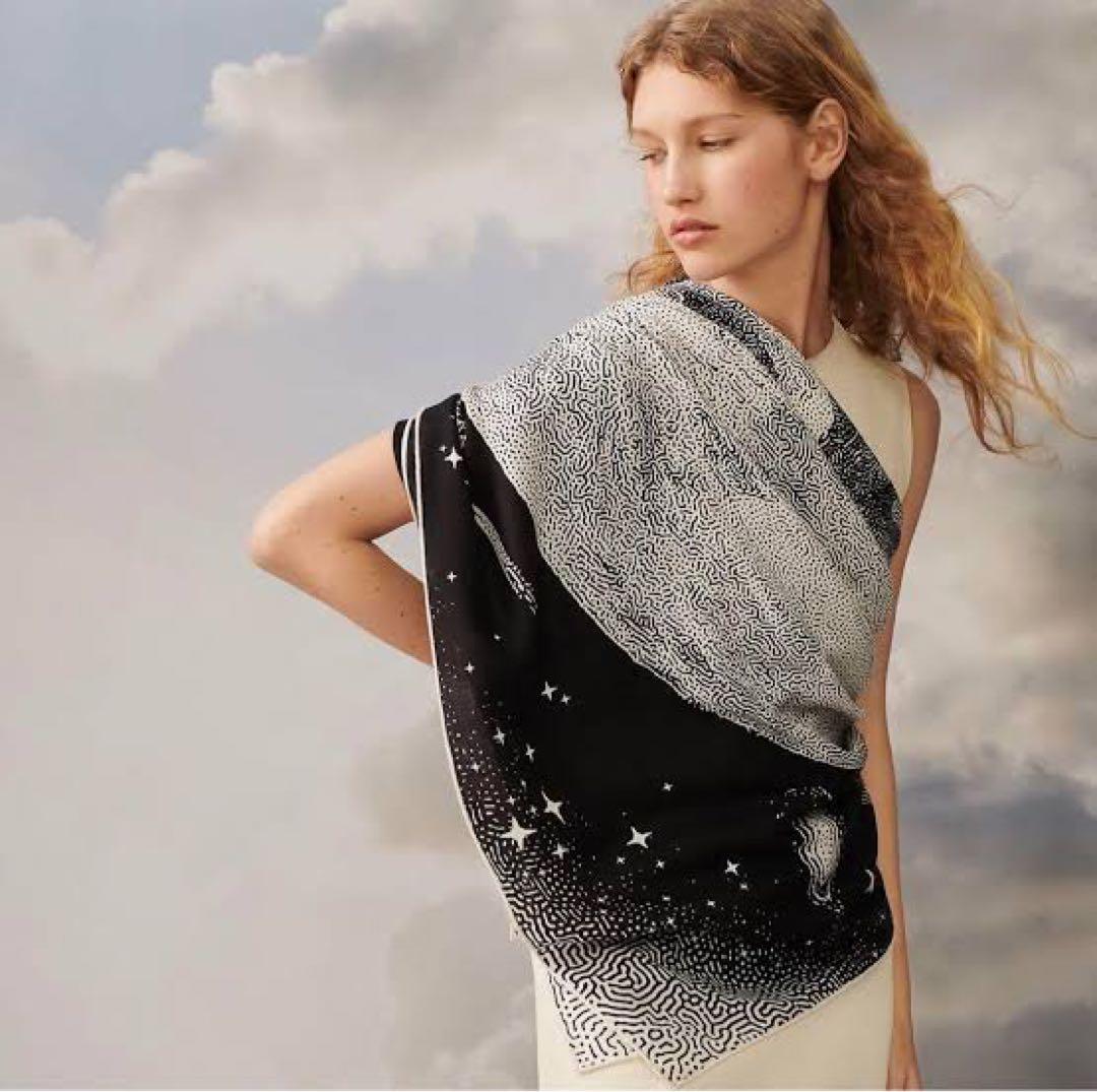 10/24まで　HERMES カシミヤシルク　カシシル　クレール ドゥ リュンヌ