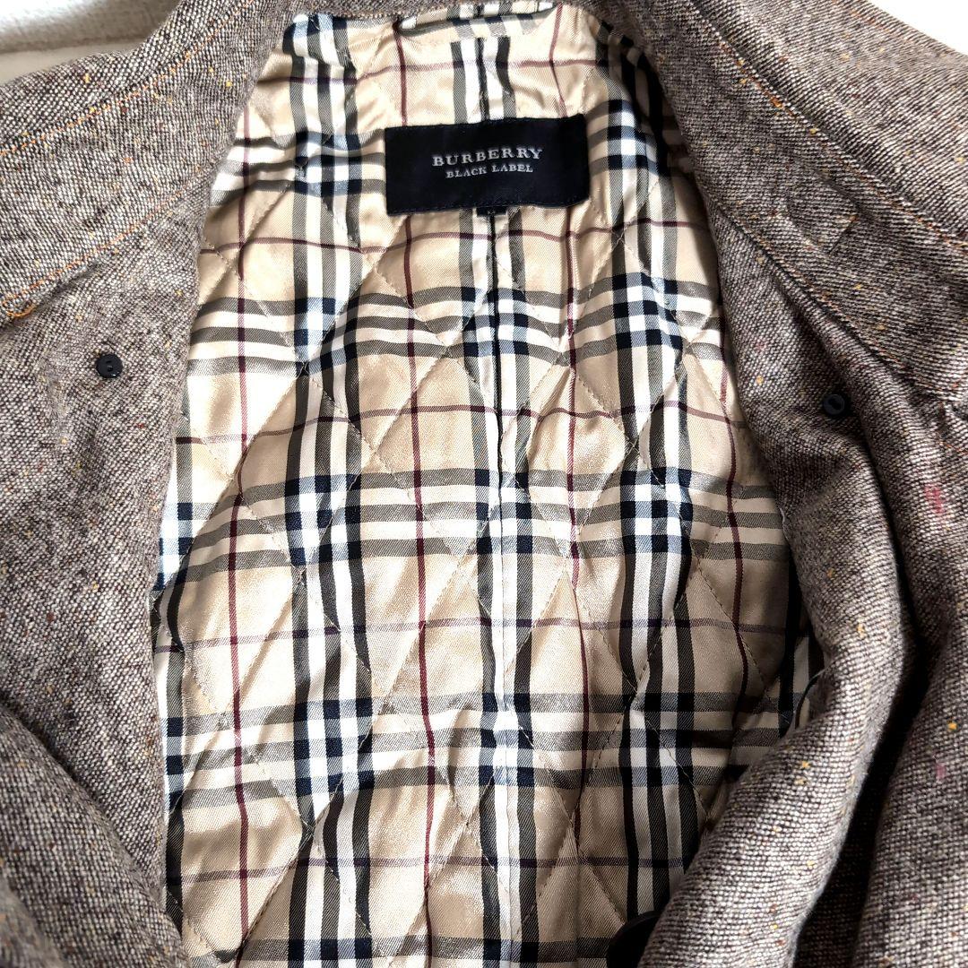 do37 BURBERRY BLACK LABEL ノバチェック ウールコート