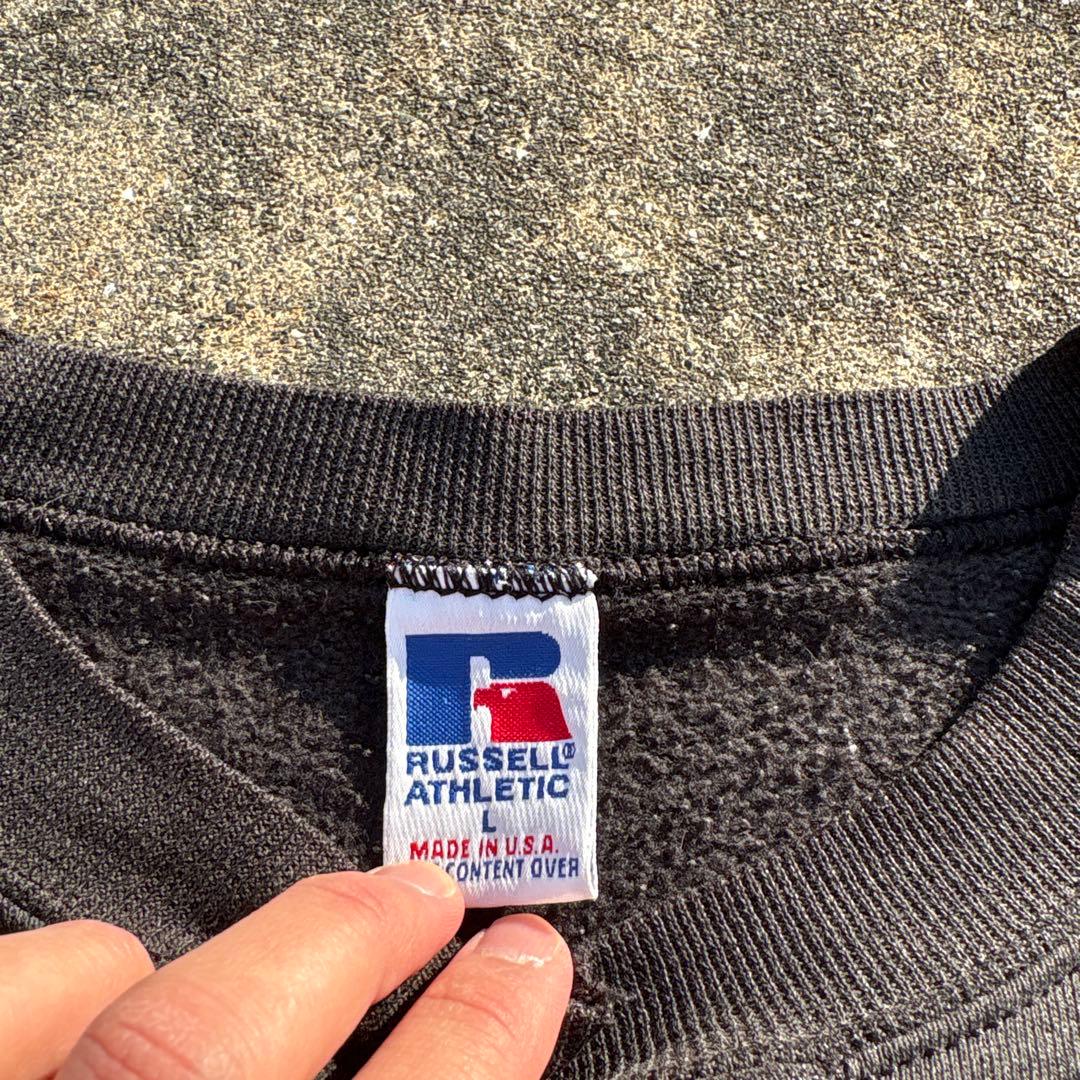 90s~ Russell ラッセル スウェット ブラック 墨黒 フェードUSA製