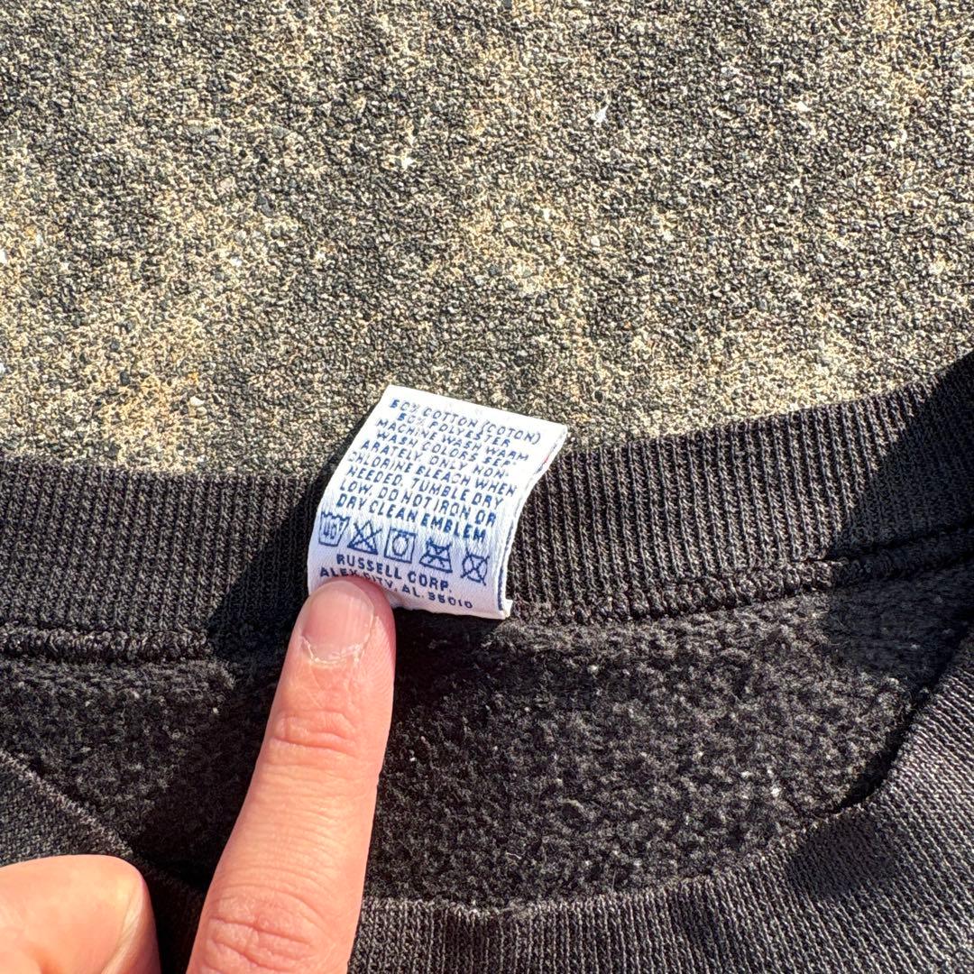 90s~ Russell ラッセル スウェット ブラック 墨黒 フェードUSA製