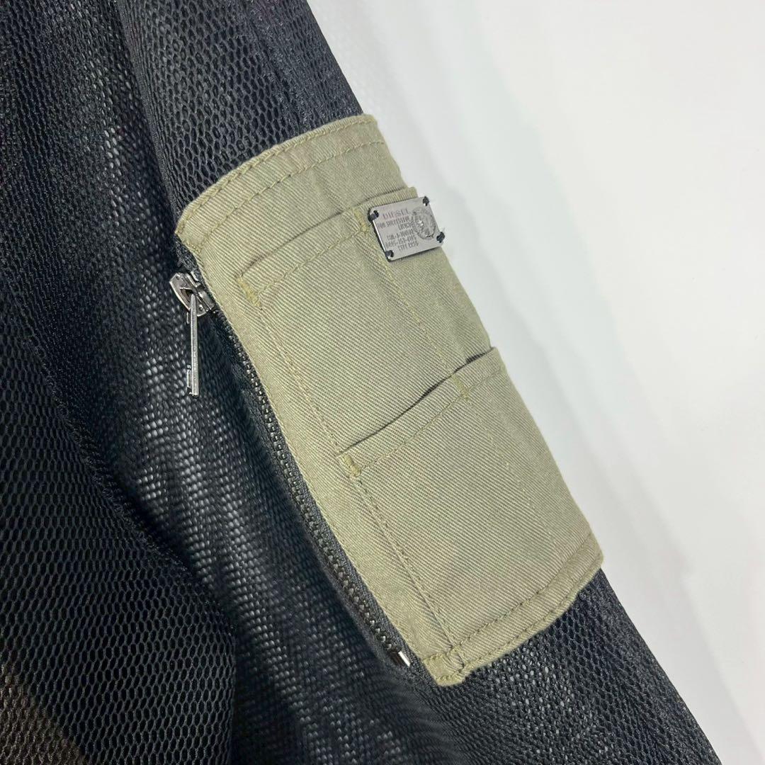 DIESEL ディーゼル　y2k ナイロンメッシュ　ロングコート　希少　20周年