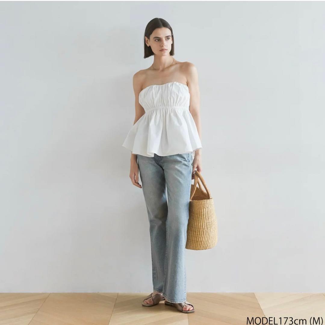 searoomlynn ウエストshapeパッドinベアトップスブルーMサイズ