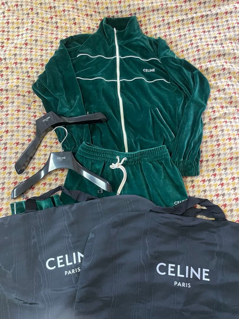 CELINE ベロア ジャージ セットアップ Lサイズ相当 - メルカリ