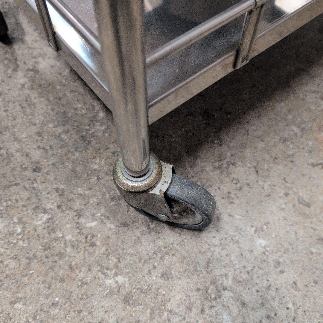 ステンレス製 医療用回診車 キャスター付作業台