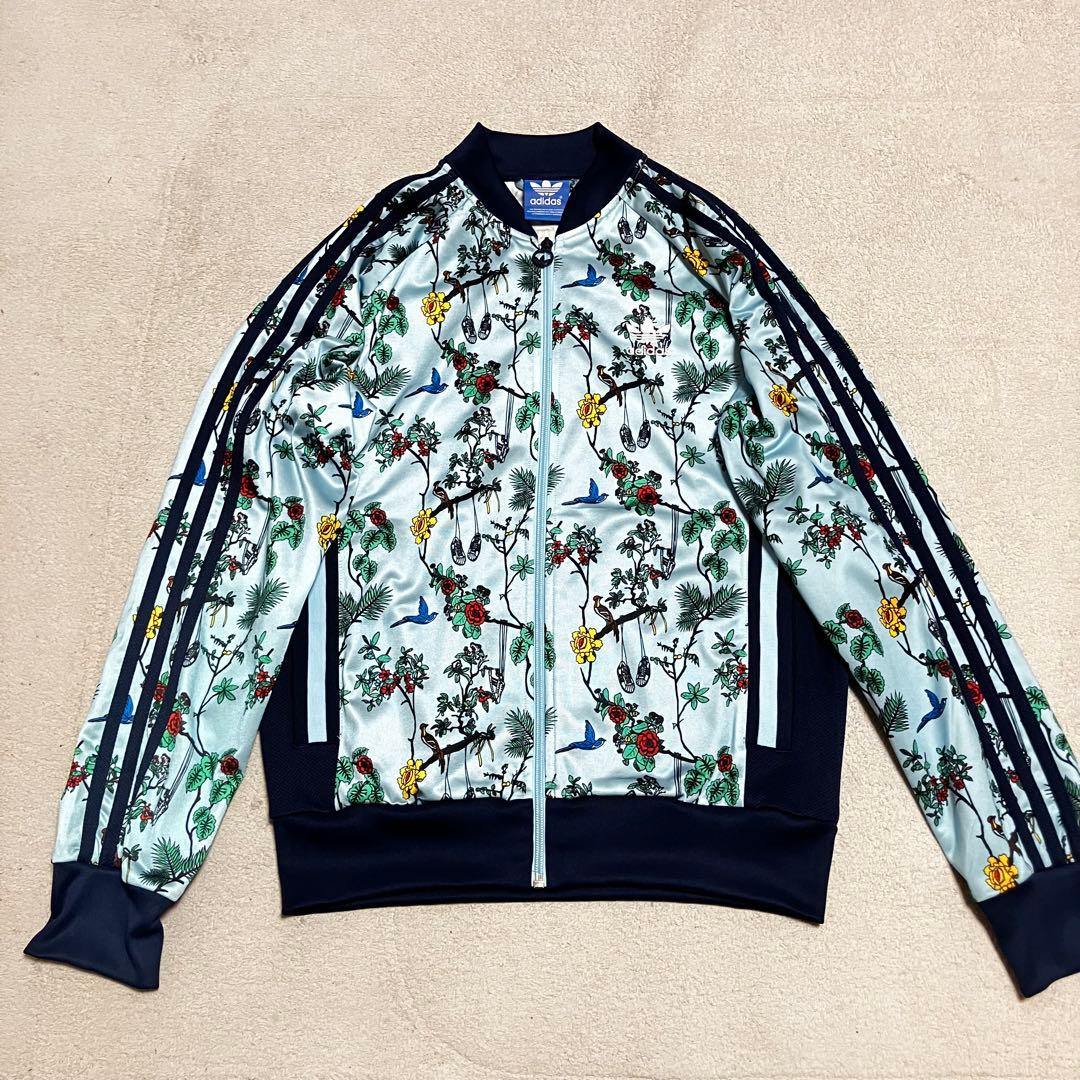 小*矢様 adidas アディダス　トラックジャケット鳥花柄ジャージ