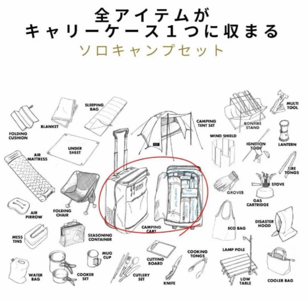 【RH1250】キャリアン CALIAN E+CAMP ソロキャンプセット