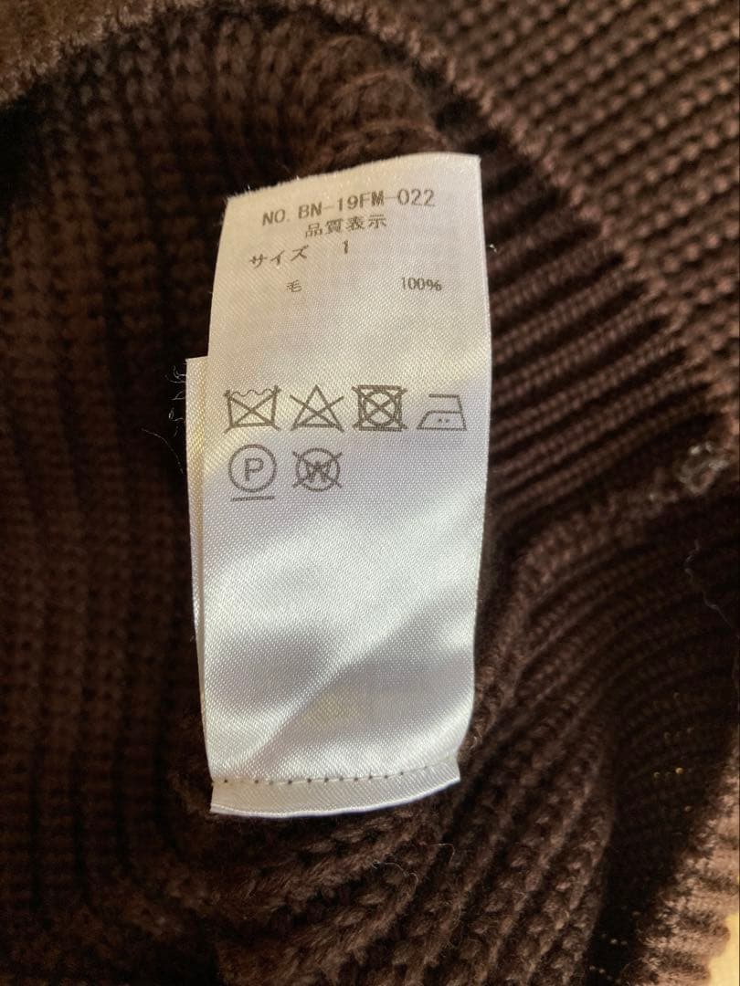 バトナー BATONERシグネチャー タートルネック セーター　1 ブラウン