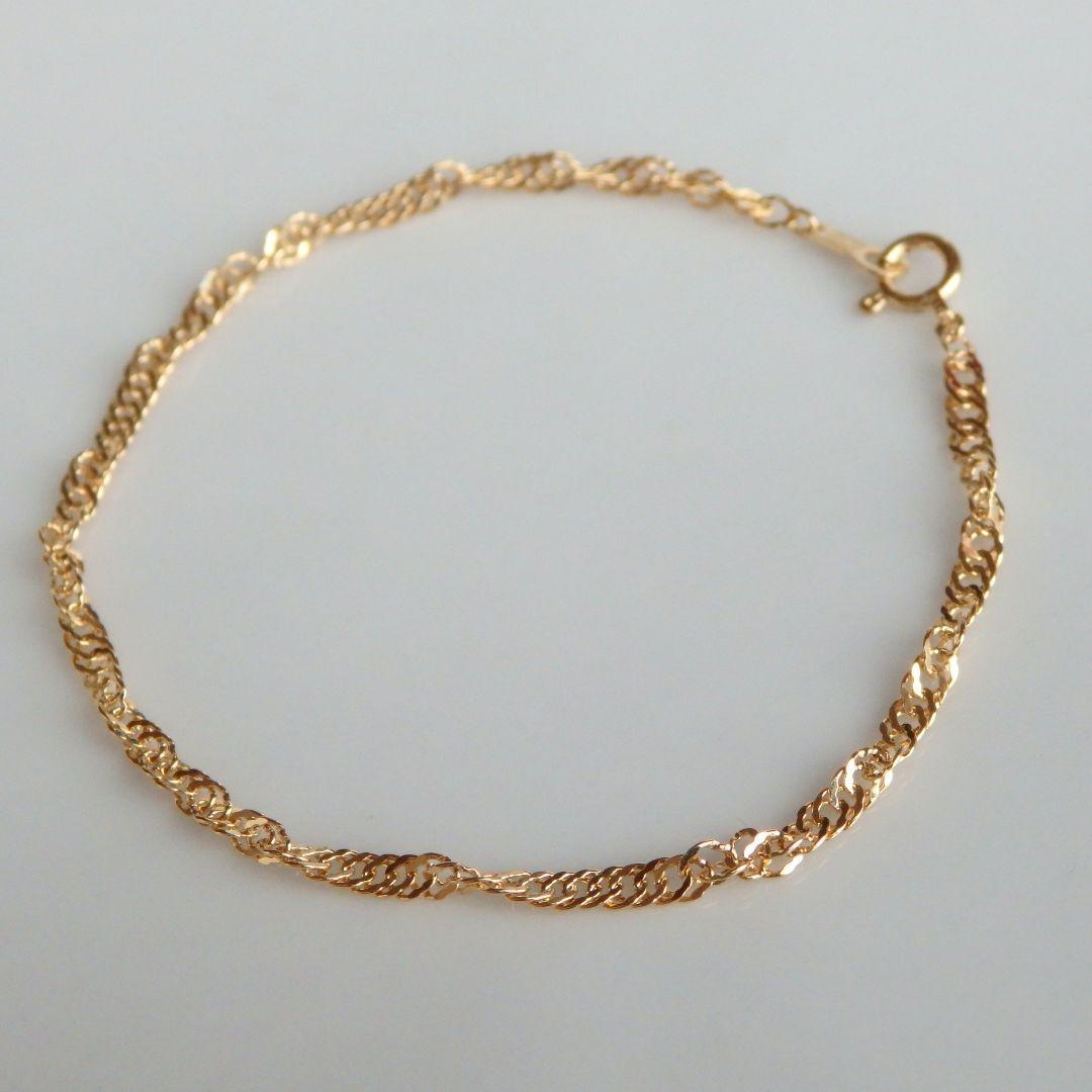 ponyo様専用 k18ブレスレットアンクレット スクリューチェーン 2.4㎜幅