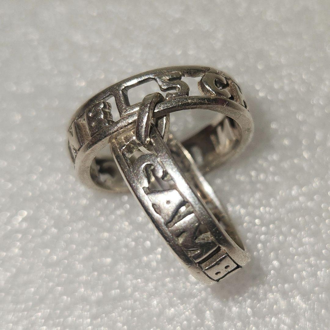 【激レア】ヴィンテージCHANELシャネルシルバー925 二連リング 文字入り