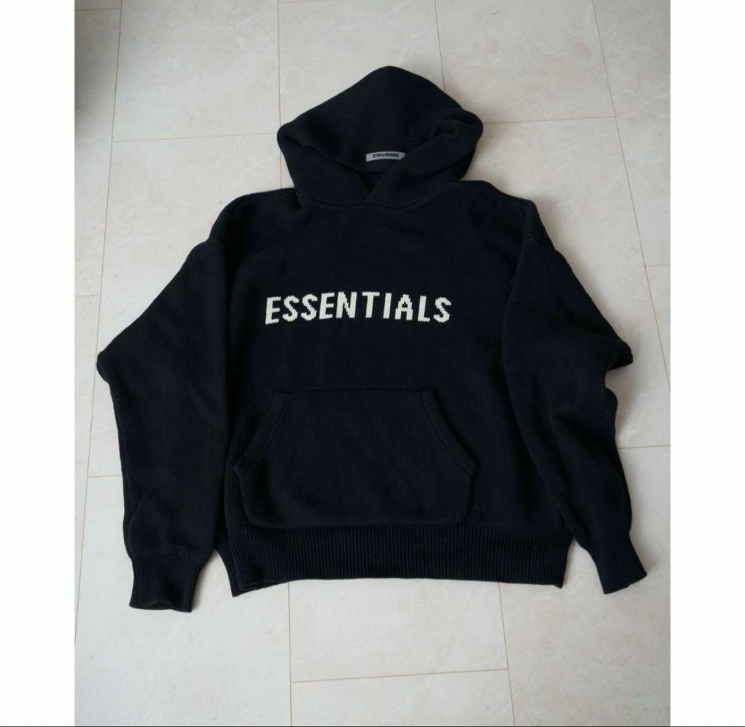 ESSENTIALS フーディー ブラック Lサイズ