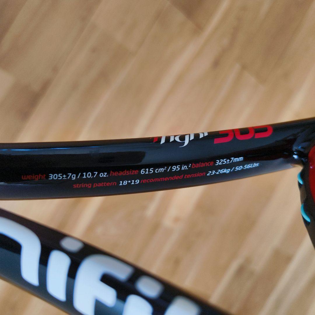 テニスラケット 305g 95インチ 18x19