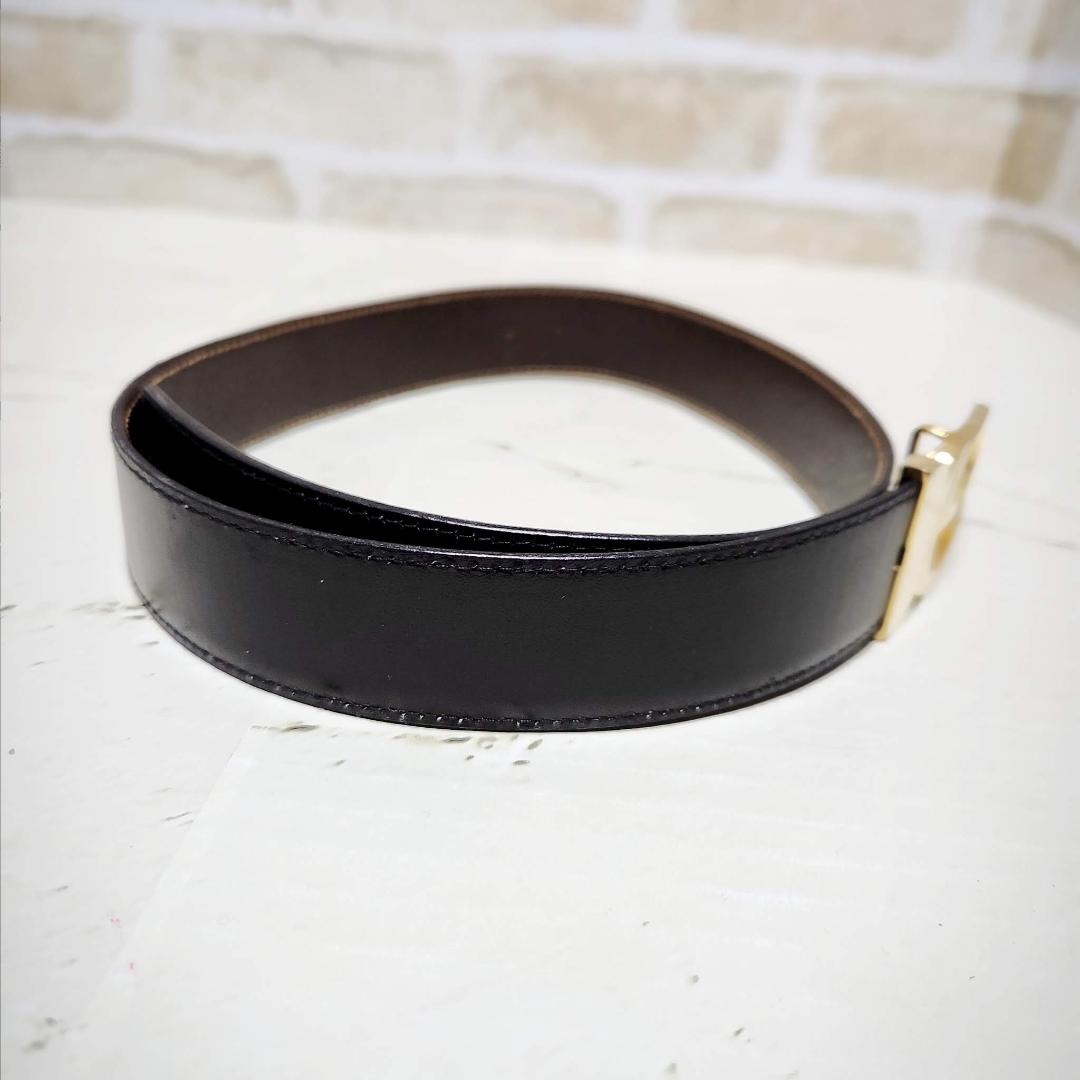 ★OLD GUCCI【グッチ】リバーシブル レザーベルト 極美品 希少レア