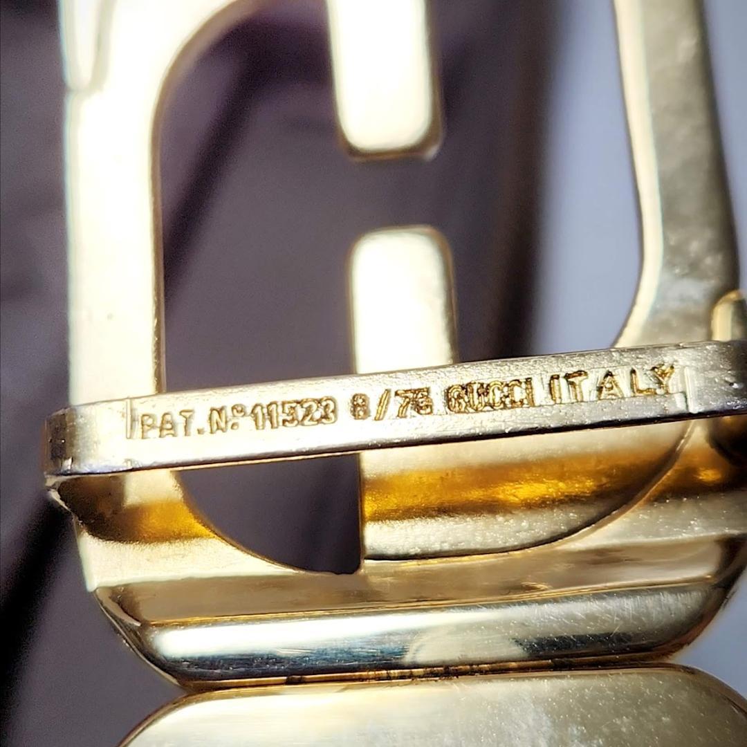 ★OLD GUCCI【グッチ】リバーシブル レザーベルト 極美品 希少レア