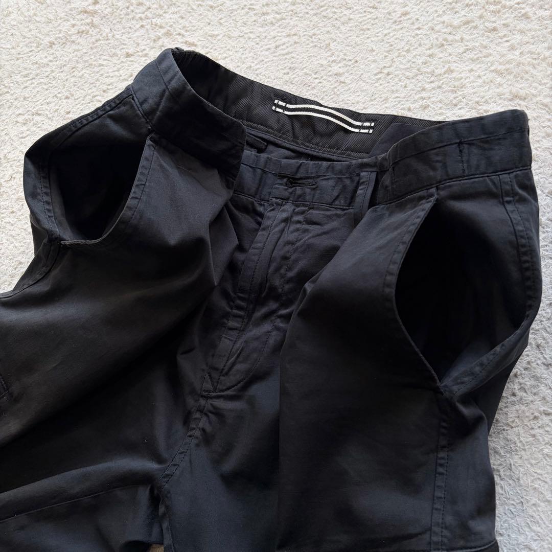 【希少品】ストーンアイランド カーゴパンツ ワッペン ウール混 ブラック W32