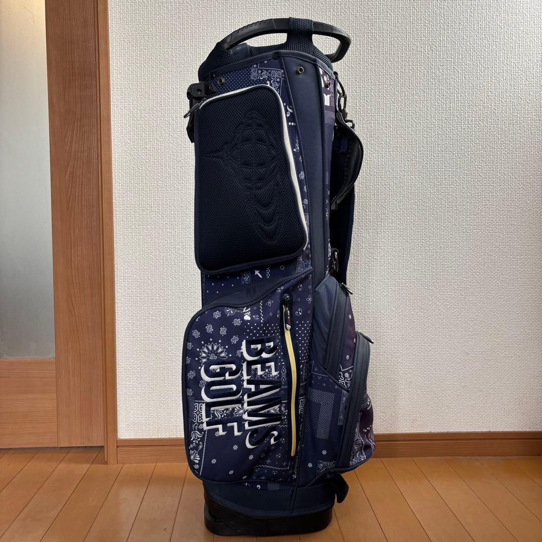 BEAMS GOLF キャディバッグ ネイビー