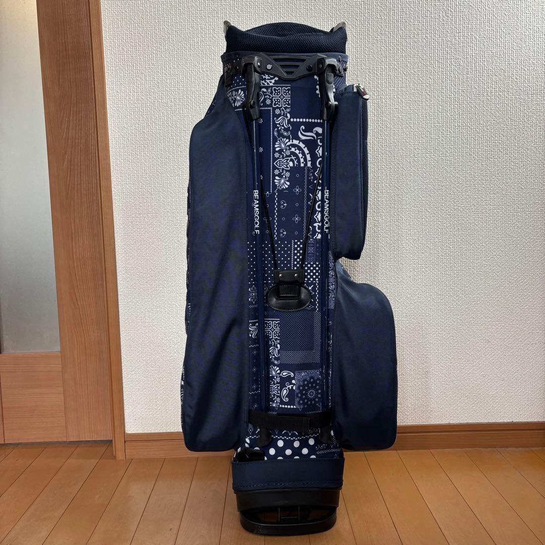 BEAMS GOLF キャディバッグ ネイビー