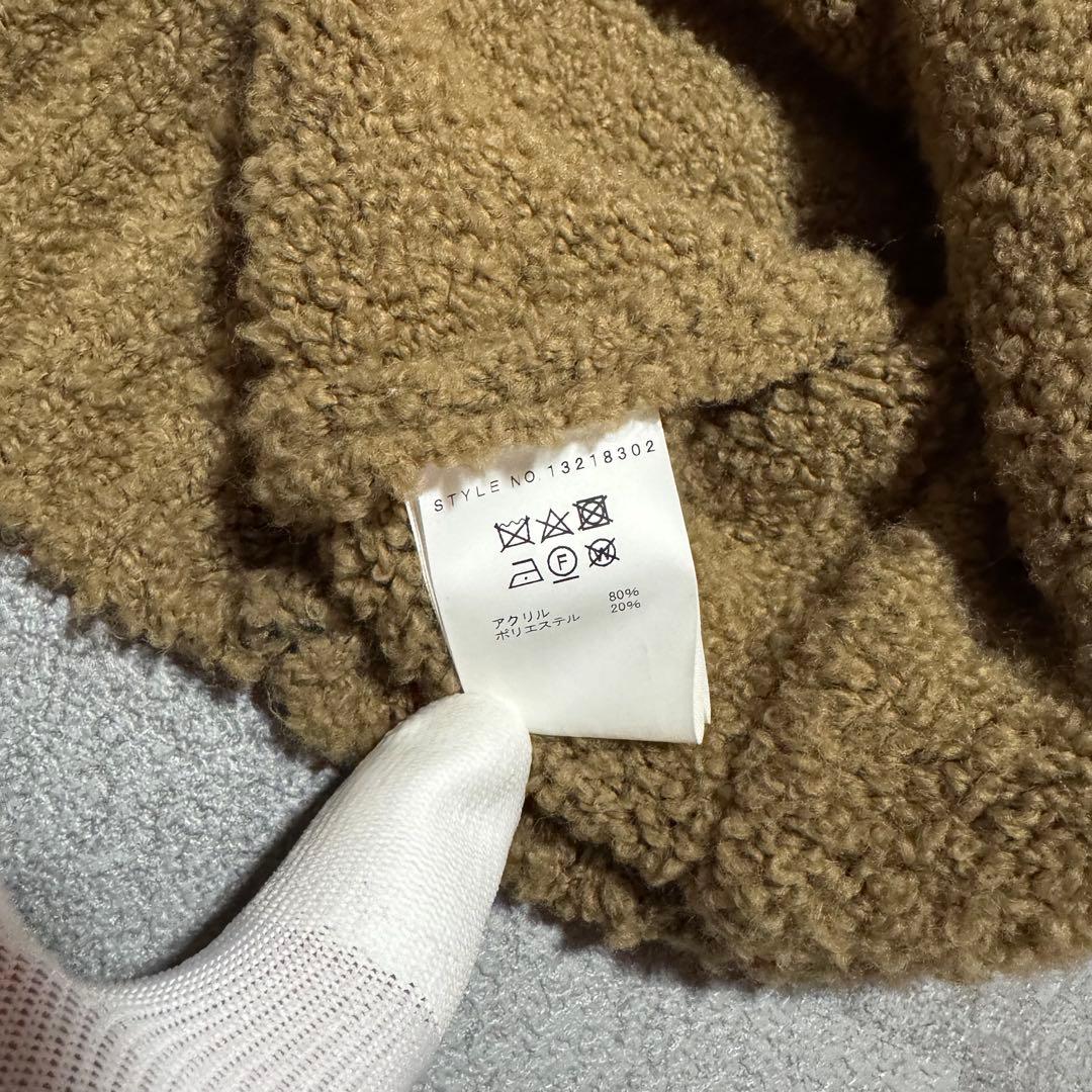 Schott ショット ブークレショールカラー ニット カーディガン 厚手 L