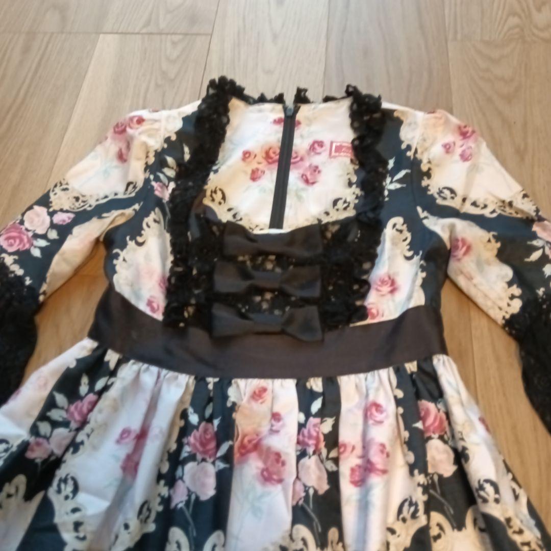 ジーザスディアマンテ アントワーヌワンピ オーナメント柄黒