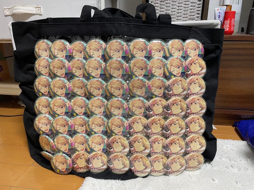 あんさんぶるスターズ 鳴上嵐 缶バッチ63個、バックセット 痛バ