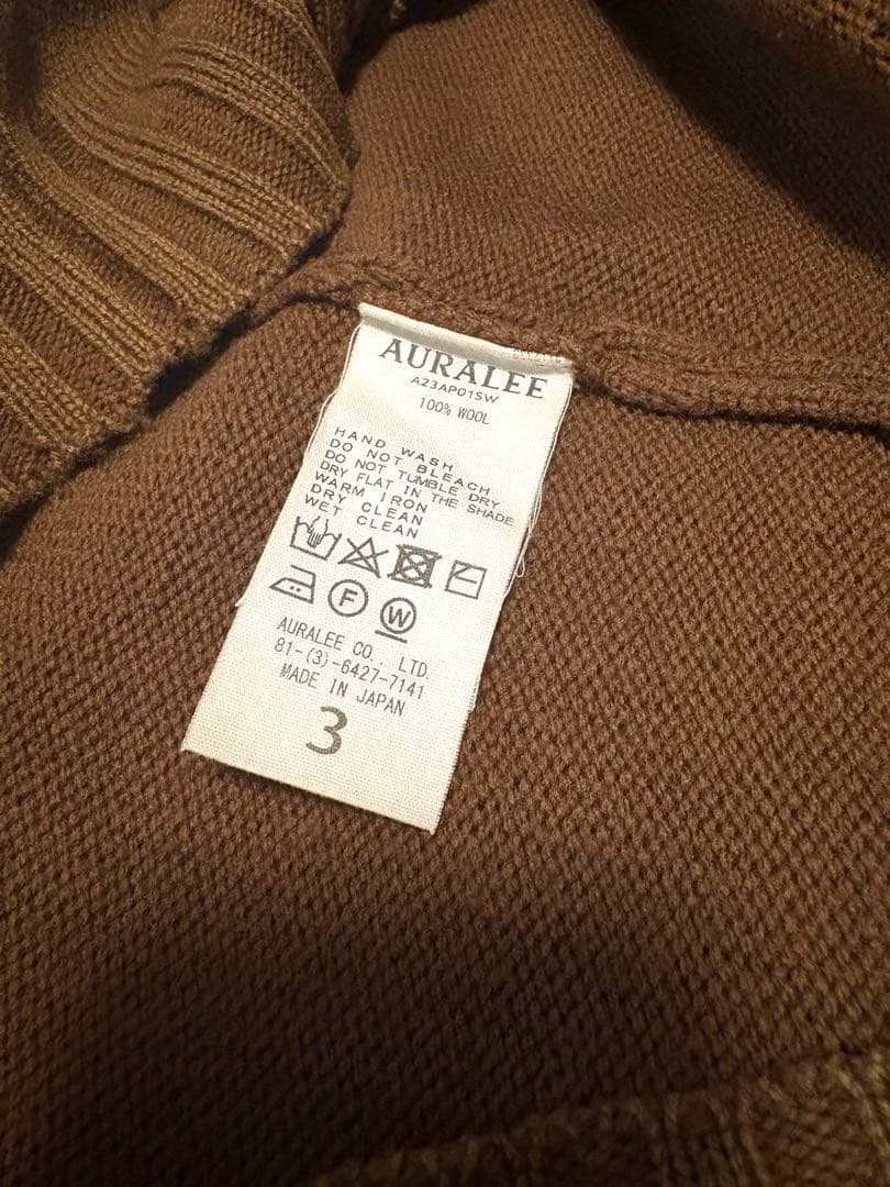 【AURALEE】WASHED FRENCH MERINO KNIT P/O