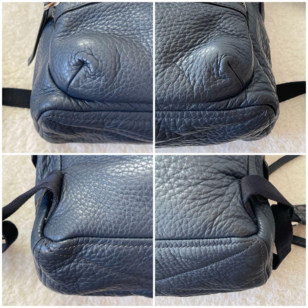 MARC JACOBS リュック オールレザー ネイビー